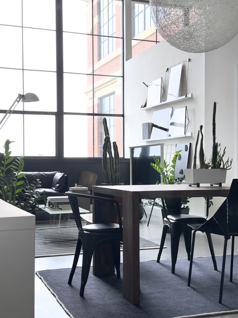 Dining area near a living room.