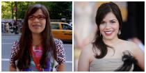 <p>America Ferrera and her character Betty Suarez from<em> Ugly Betty</em> might share long dark hair, but that's pretty much the extent of it. While Betty is always seen in braces and red glasses, Ferrera is more glamorous, mature and put-together in the public eye.</p>