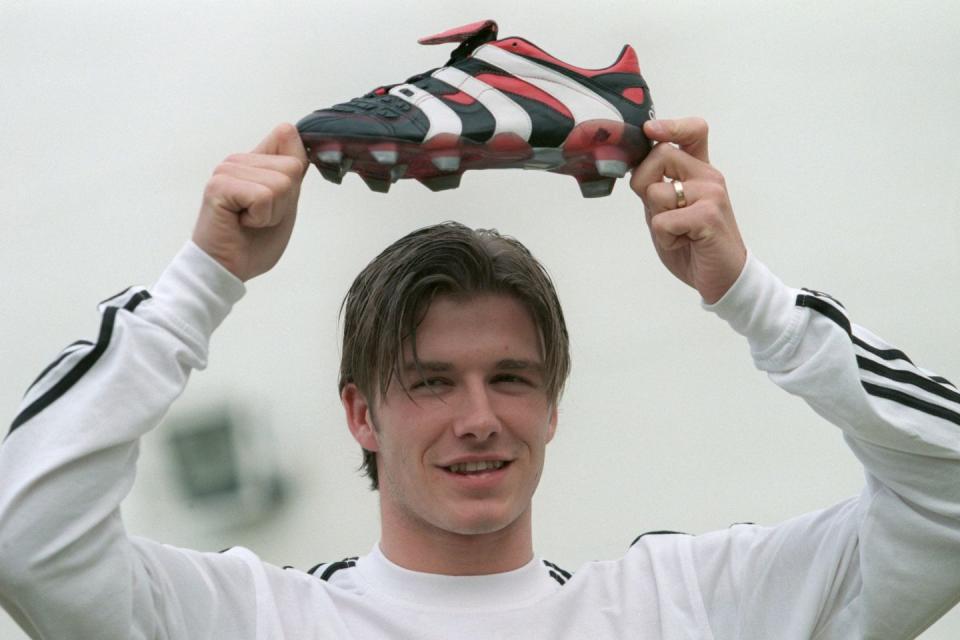 soccer david beckham signs a boot contract with adidas