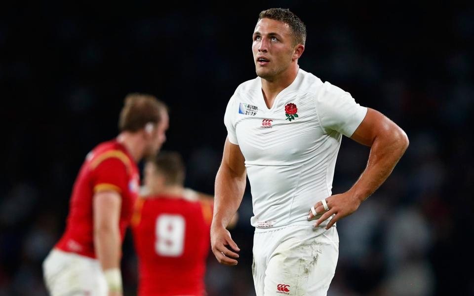 Sam Burgess after England's loss to Wales at the 2015 Rugby World Cup - GETTY Images