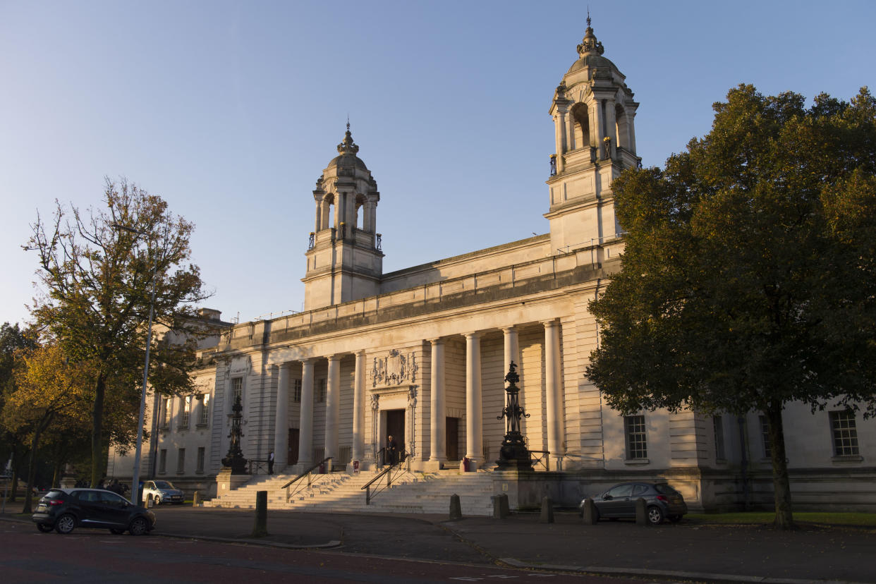 CARDIFF, WALES - OCTOBER 11:  A general view of Cardiff Crown Court where Ched Evans is standing retrial for rape on October 11, 2016 in Cardiff, Wales. The former Wales striker was jailed in 2012 for raping a 19-year-old woman, but had his conviction quashed by the Court of Appeal in April.  (Photo by Matthew Horwood/Getty Images)