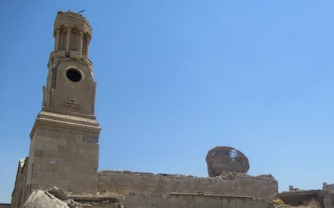 The toppled remains for the Al-Tahira Church in Mosul - Credit: Tim Stanley