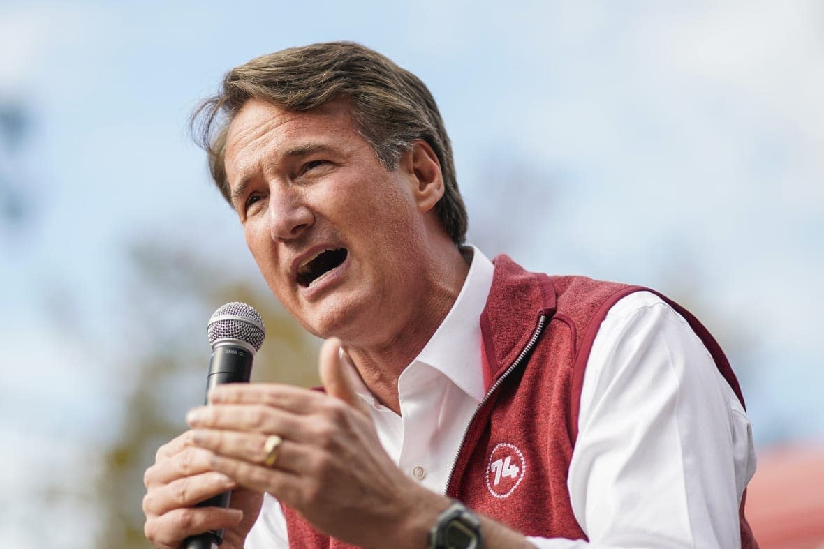 Virginia Gov. Glenn Youngkin speaks to supporters as he attends a campaign rally on Monday, Oct. 31, 2022, in Westchester, N.Y. (AP Photo/Eduardo Munoz Alvarez, File)