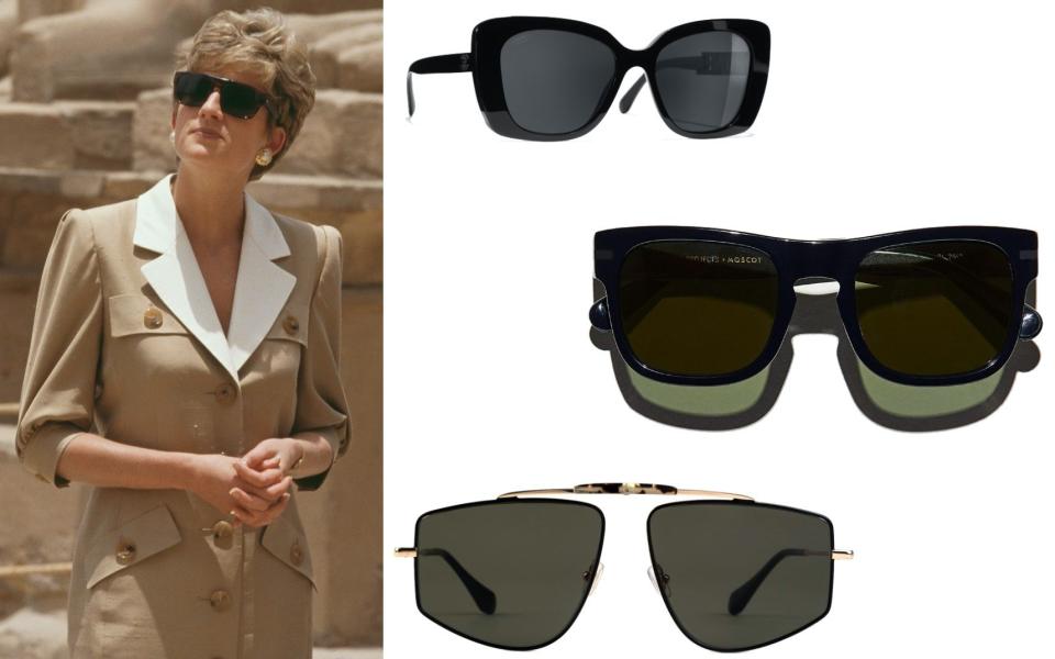 princess diana sunglasses pitch black - Getty Images