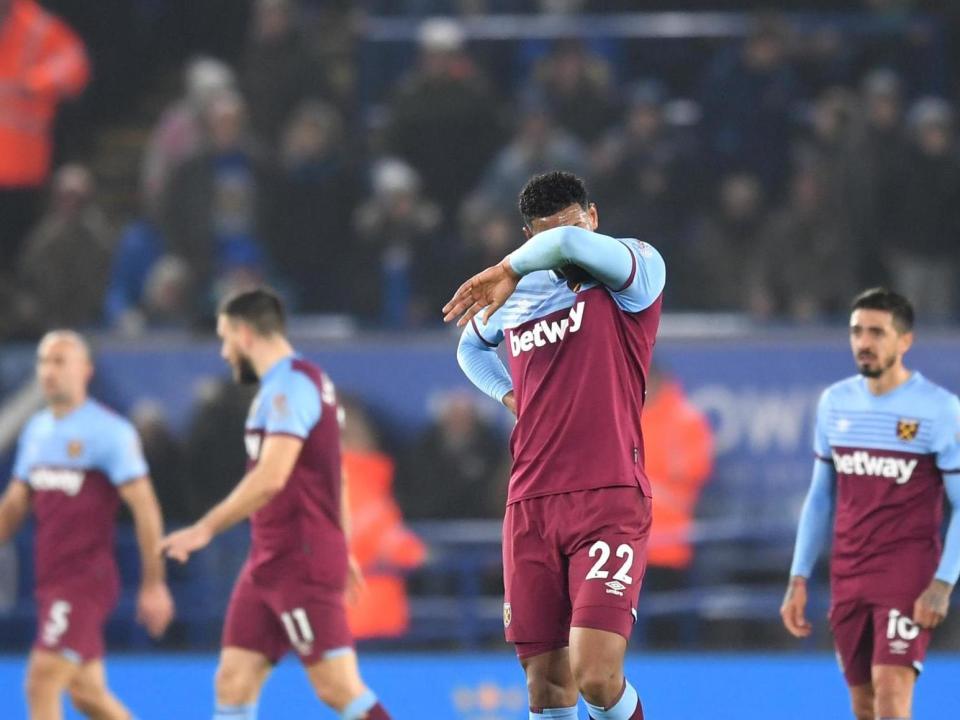 Sebastien Haller of West Ham United looks dejected: Getty Images