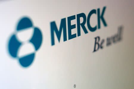 FILE PHOTO: The logo of Merck is pictured in this illustration photograph in Cardiff, California April 26, 2016. REUTERS/Mike Blake/Illustration/File Photo
