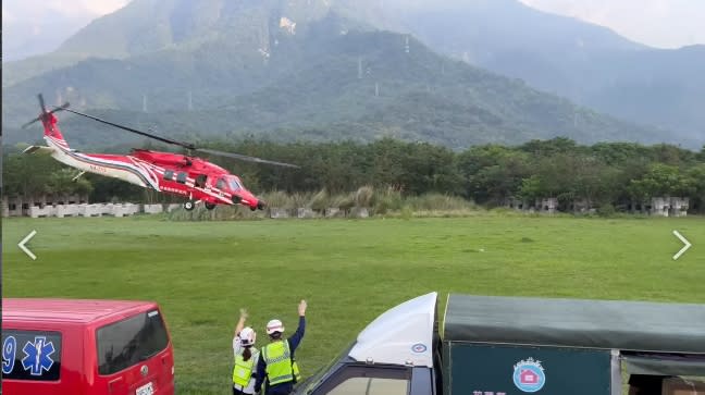 今晨和仁礦區中和礦場直升機吊掛救出6人。
