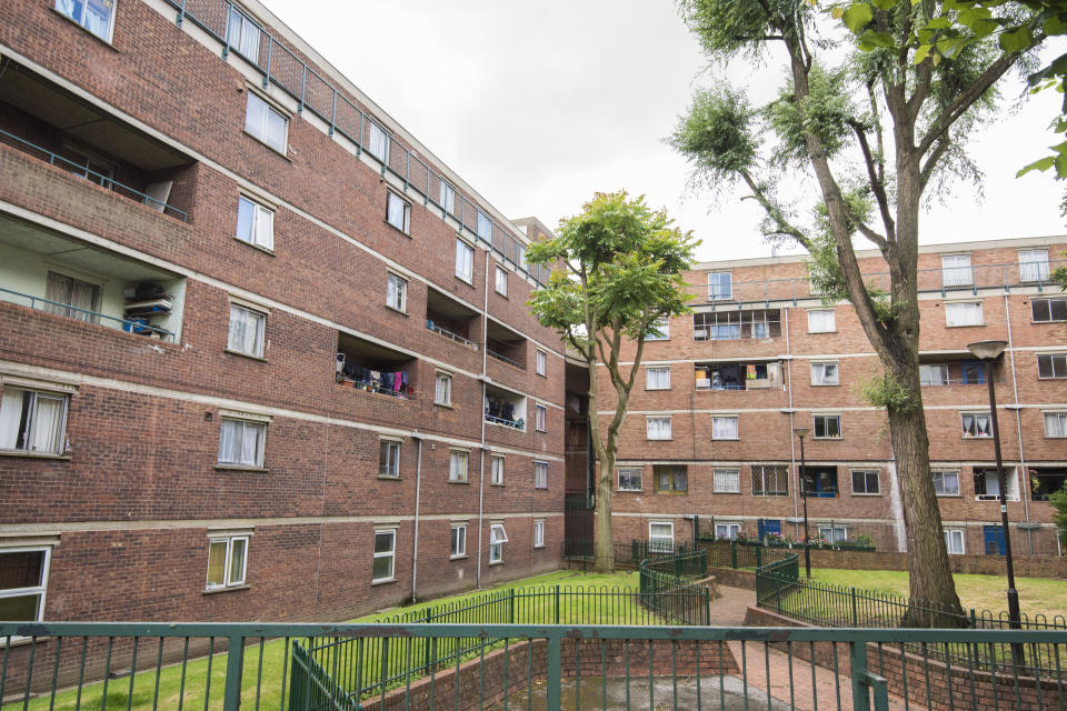 General view of the Wornington Green Estate in North Kensington, London. The estate is in the Golborne Ward, which ranks as the most deprived ward in the capital. The borough of Kensington and Chelsea is one of the most polarised in Great Britain, with some of the most expensive real estate in the UK just a short walk from several of the most deprived wards in the country - including the area around the Grenfell Tower. Picture date: Tuesday July 11th, 2017. Photo credit should read: Matt Crossick/ EMPICS Entertainment.