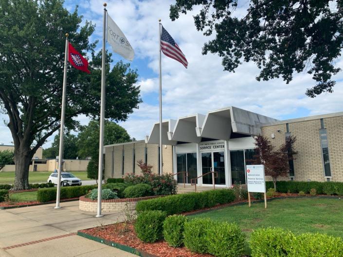 The Fort Smith Public School Service Center pictured July 12. The Board of Education meets on the fourth Monday of each month at 5:30 p.m. in the Service Center Auditorium, located in Building B of the Service Center.