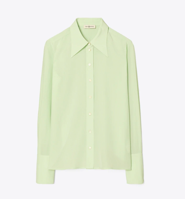 Silk Shirt. Image via Tory Burch.