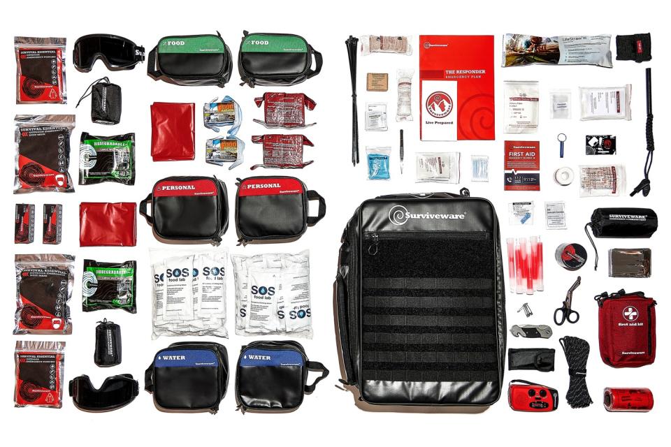 The Surviveware 72-hour survival backpack for two people.