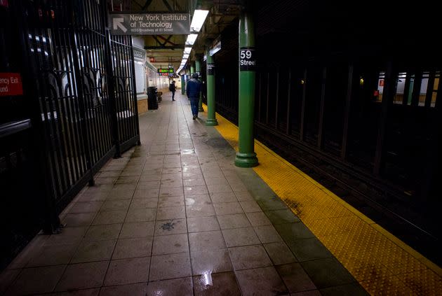 The subway platform at 59th Street-Columbus Circle, as seen Jan. 26, 2015. (Photo: via Associated Press)