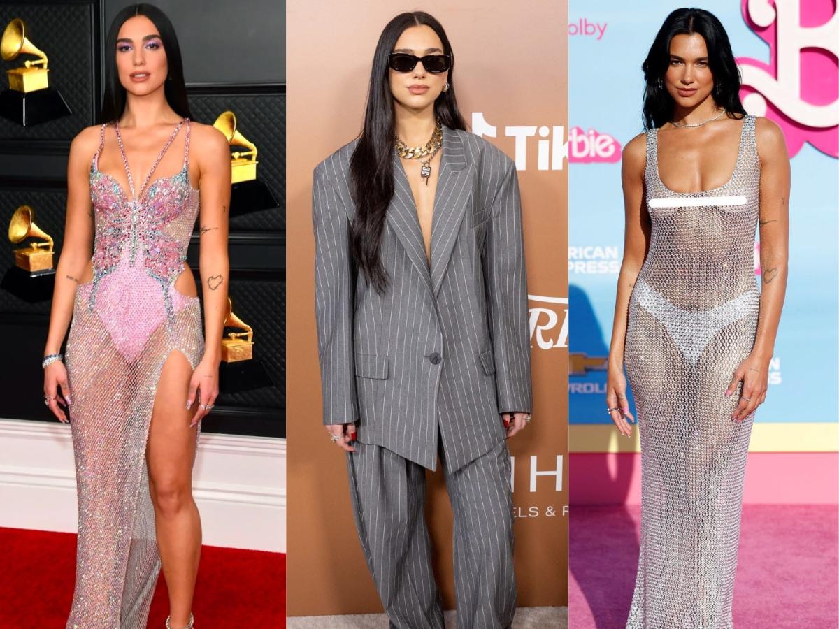 You Might Want To Sit Down Before Seeing The Completely Sheer Gown Dua Lipa  Just Wore On The Red Carpet - SHEfinds