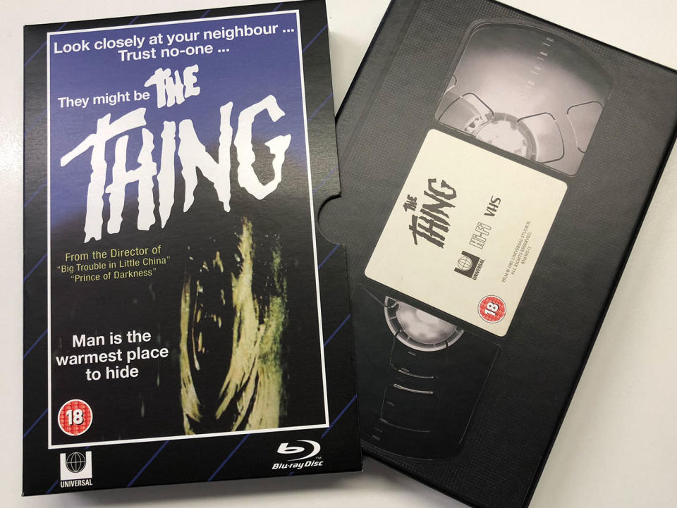 John Carpenter’s classic chiller The Thing, VHS style.