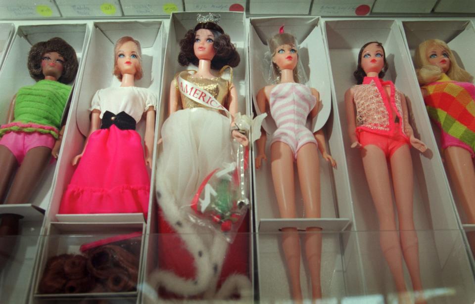 A range of Barbie dolls was shown in 1997.