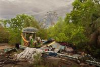 <p>Luoghi irrecuperabili, e a volte danneggiati come il Six Flags di New Orleans (SEPH LAWLESS / CATERS) </p>