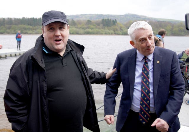 Peter Kay Wheelyboat launch