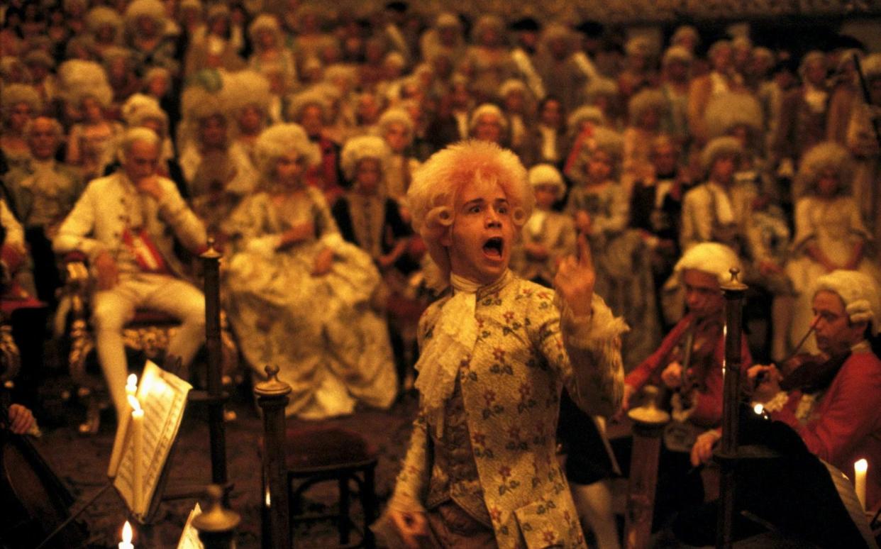 Tom Hulce as Mozart in Amadeus (1984)