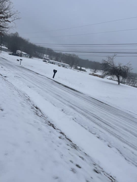This McEwen road was closed on both sides (Courtesy: Alyson Johnson)