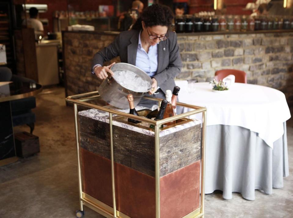 The champagne trolley at Story (Story)