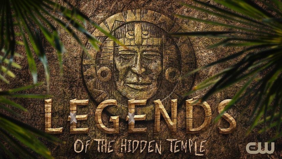 Olmec's face engraved on the new Legends of the Hidden Temple poster.