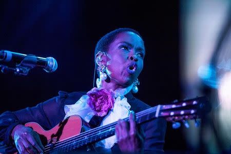 U.S. singer Lauryn Hill performs at the Stockholm Music and Arts festival on the islet of Skeppsholmen in central Stockholm, Sweden July 29, 2016. TT News Agency/Vilhelm Stokstad/via REUTERS