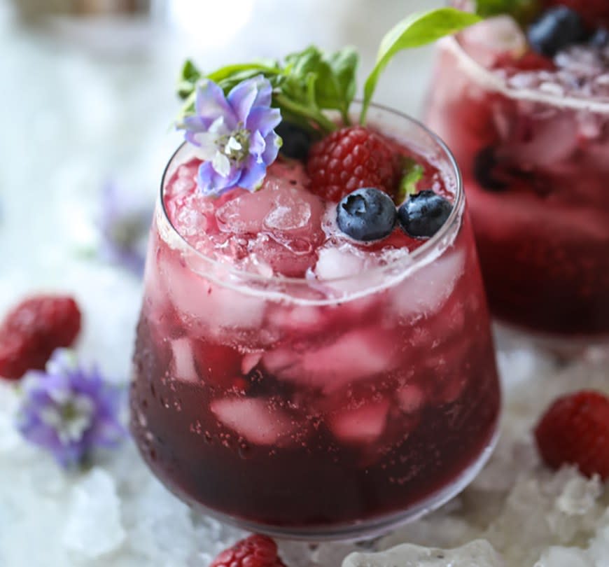 Honey Berry Kombucha Smash from How Sweet Eats