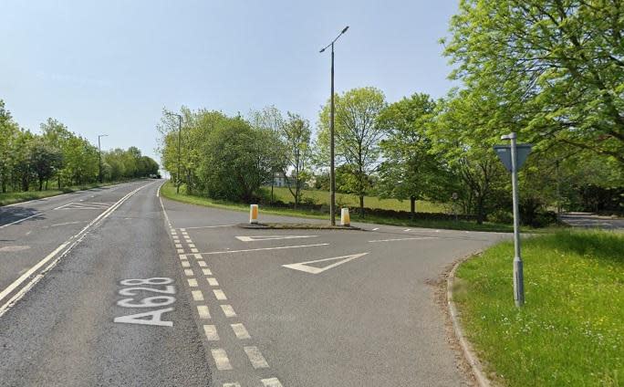 A man has died after a crash involving an ambulance and a scooter. It happened on the A628 Barnsley Road in Holylandswaine. Photo: Google