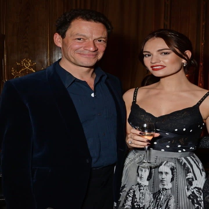 Dominic West and Lily James attend the Harper's Bazaar Women Of The Year Awards 2018