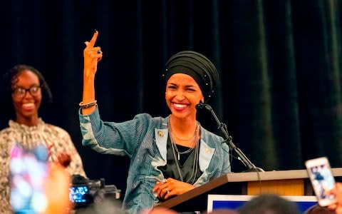 Somali-American, Ilhan Omar, has been newly elected to the U.S. House of Representatives on the Democratic ticket - Credit: KEREM YUCEL/AFP