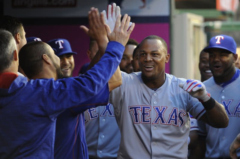 Longtime MLB third baseman Adrian Beltre hit 477 home runs over his 21-year career. File Photo by Lori Shepler/UPI