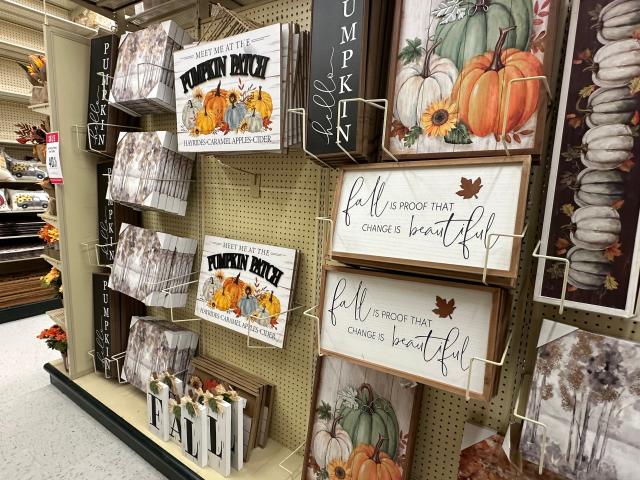 I shopped at Michaels and Hobby Lobby for fall decorations, and I