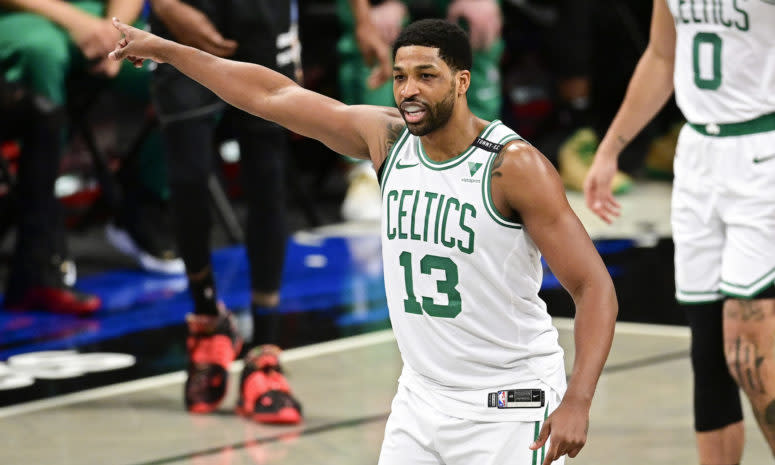 Tristan Thompson on the court for the Boston Celtics.