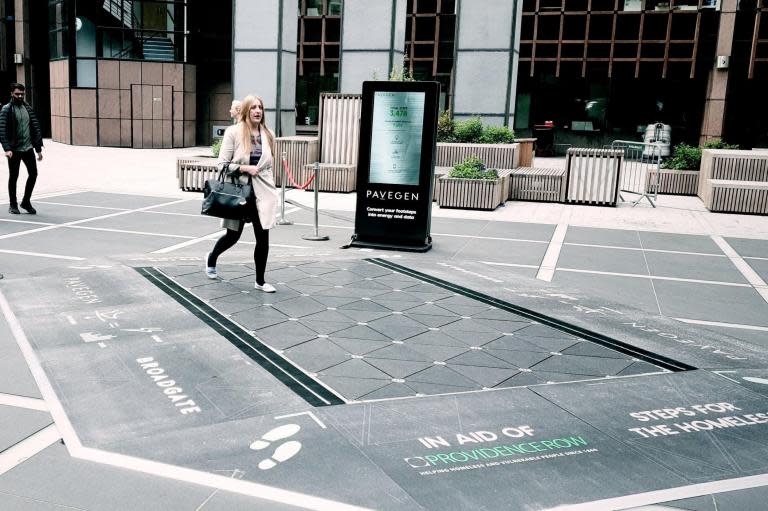 City workers generate enough electricity to power a car by stepping on 'smart' paving slabs