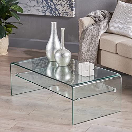 Christopher Knight Home Salim 12mm Tempered Glass Coffee Table, Clear