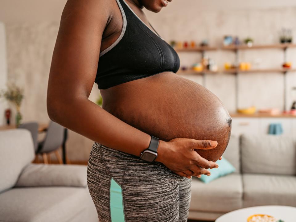 Portrait of a pregnant woman.