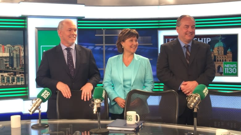 Clark, Horgan spar in first provincial election debate