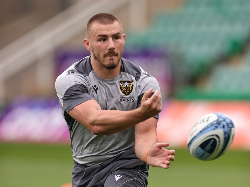 New call-up: It’s been a joyous few days for uncapped Northampton wing Ollie Sleightholme (Getty Images)