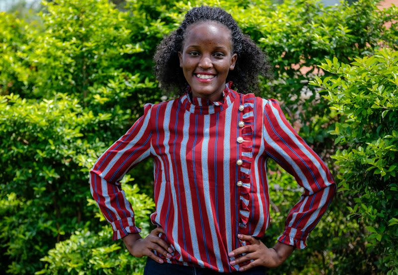 Ugandan climate change activist Vanessa Nakate, poses for a portrait photo at her home in Kampala