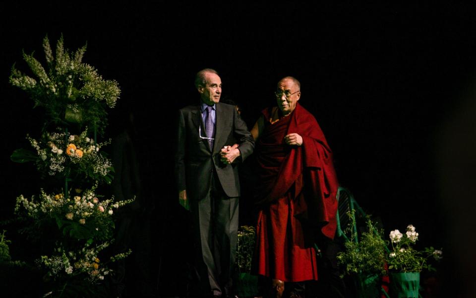 Robert Badinter with the Dalai Lama in Paris, 2009