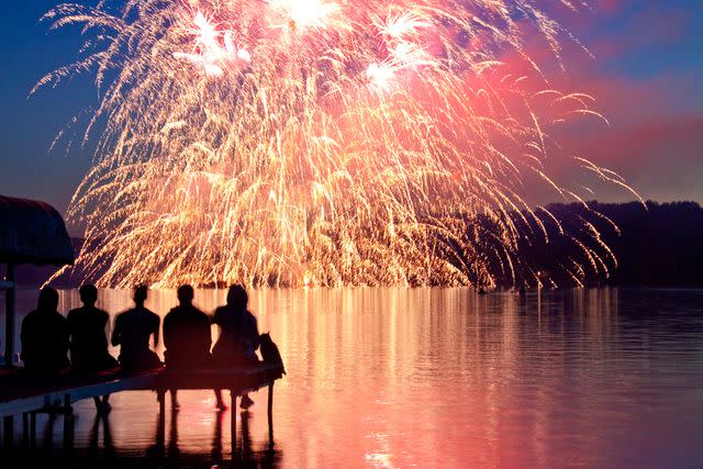 <p>Getty</p> Fourth of July fireworks.