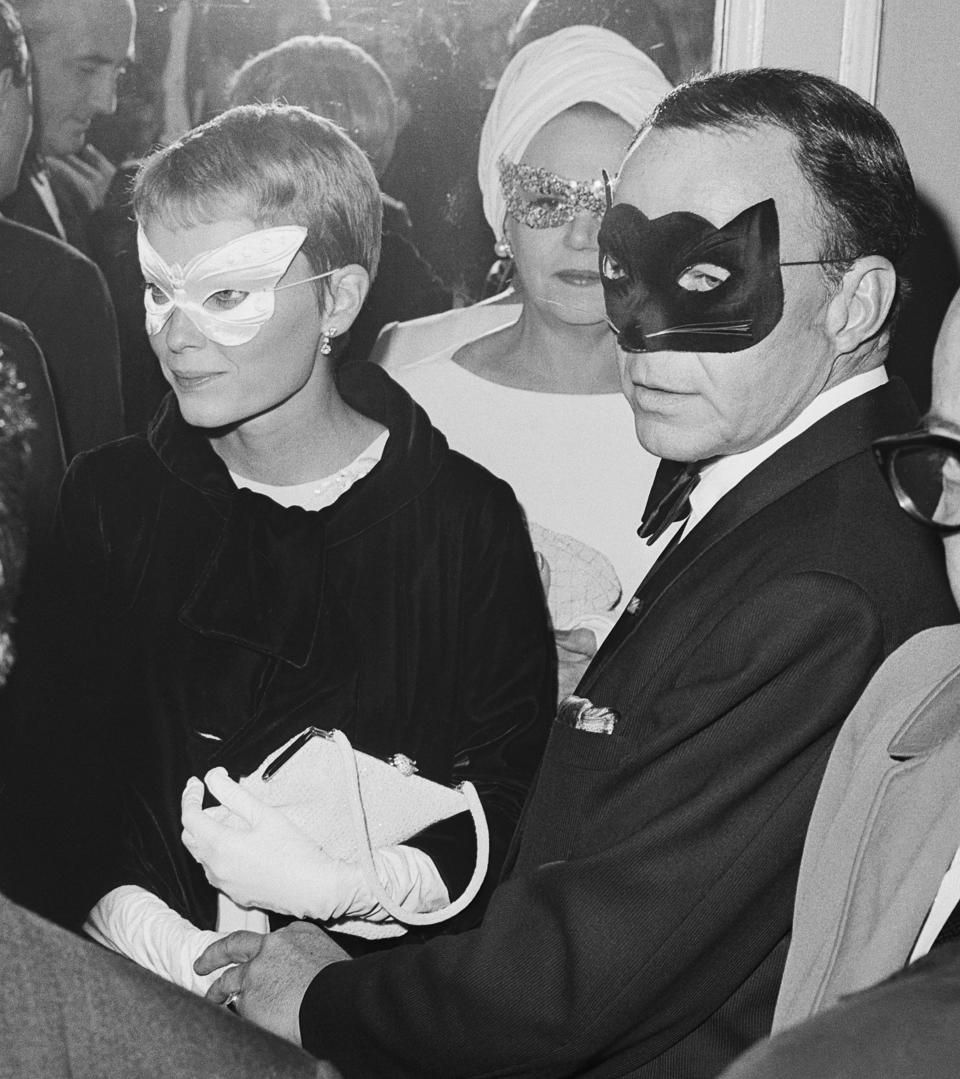 Mia Farrow and Frank Sinatria at Truman Capote's Black and White Ball.