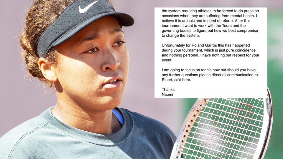 Naomi Osaka, pictured here at the French Open.