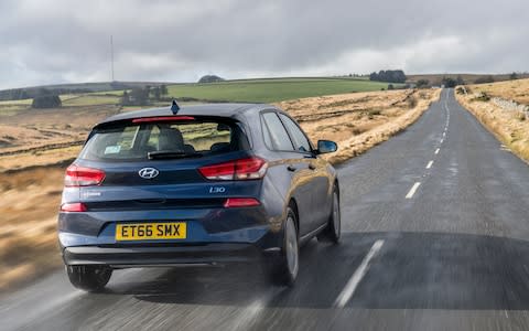 2017 Hyundai i30 driving rear 