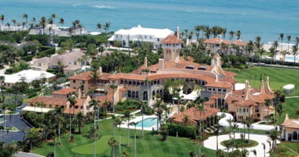 Vista aérea de la casa de los Trump en Florida (Pinterest).