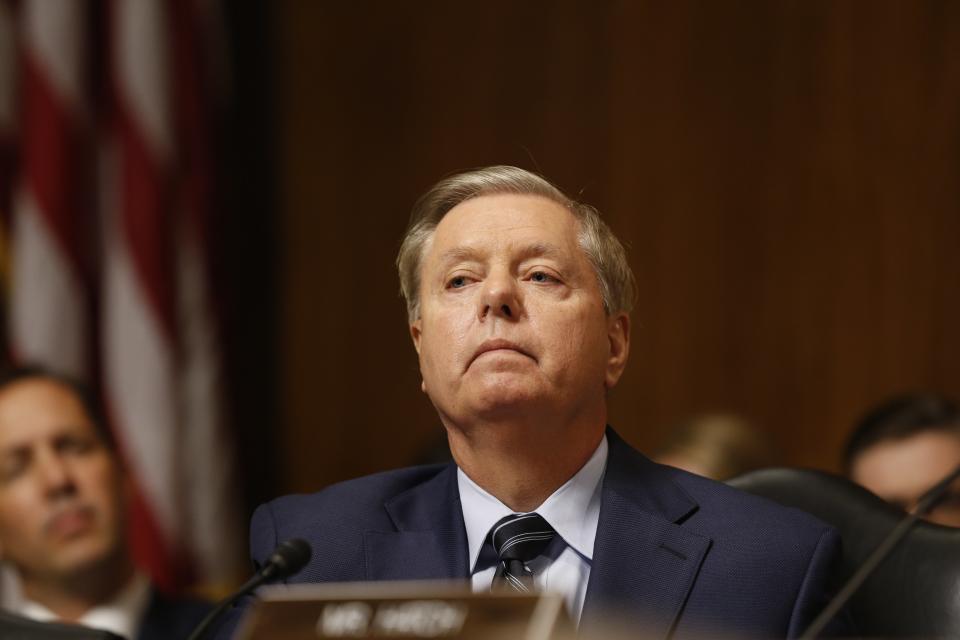 Sen. Lindsey Graham (R-S.C.) is apparently on board with the possibility of ousting Attorney General Jeff Sessions after the election. (Photo: Bloomberg via Getty Images)