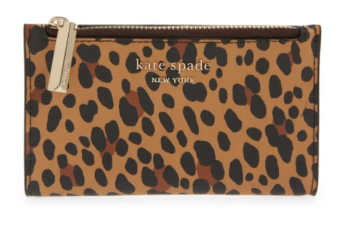 spencer leopard slim bifold wallet - Credit: Kate Spade.