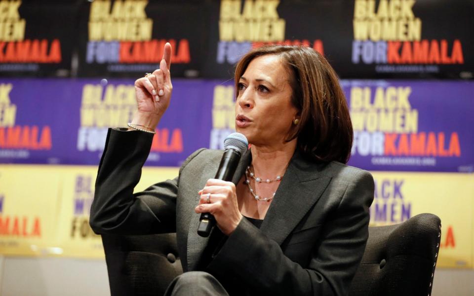 55-year-old Kamala Harris favours policies such as greater access to abortion, the liberalisation of immigration laws, gun control, universal healthcare and a Green New Deal - Bob Andres/Atlanta Journal-Constitution 