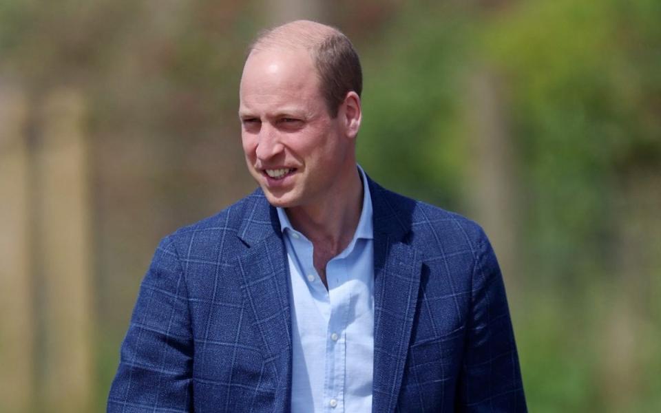 Prince William was given a private tour of the site to see how work is progressing