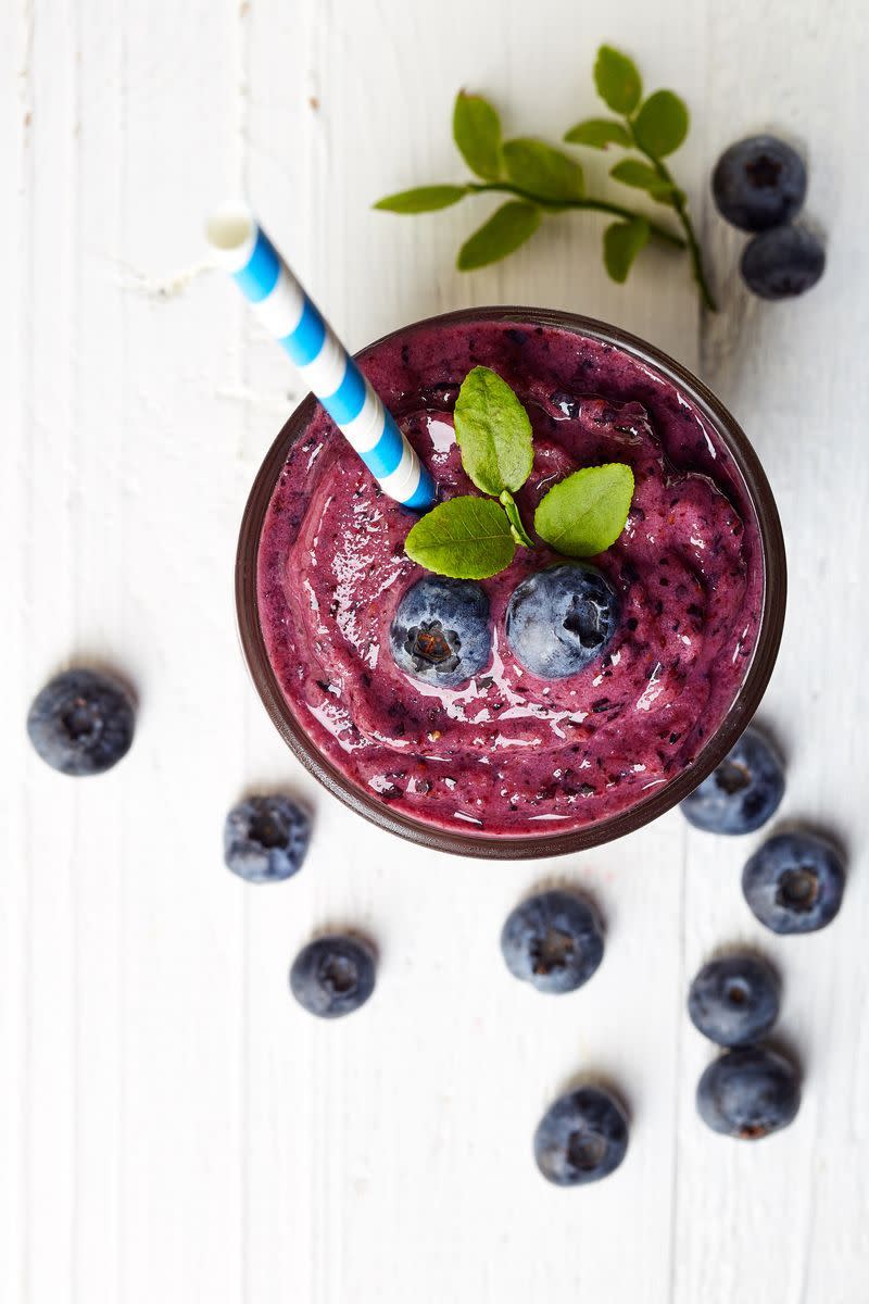 <p>It's all in the name: This fresh fruit and ginger smoothie will help you put your best foot forward. </p><p>Get the <strong><a href="https://www.goodhousekeeping.com/food-recipes/a11134/jump-start-smoothies-recipe-ghk0911/" rel="nofollow noopener" target="_blank" data-ylk="slk:Jump-Start Smoothie recipe;elm:context_link;itc:0;sec:content-canvas" class="link ">Jump-Start Smoothie recipe</a></strong><strong>.</strong> </p>